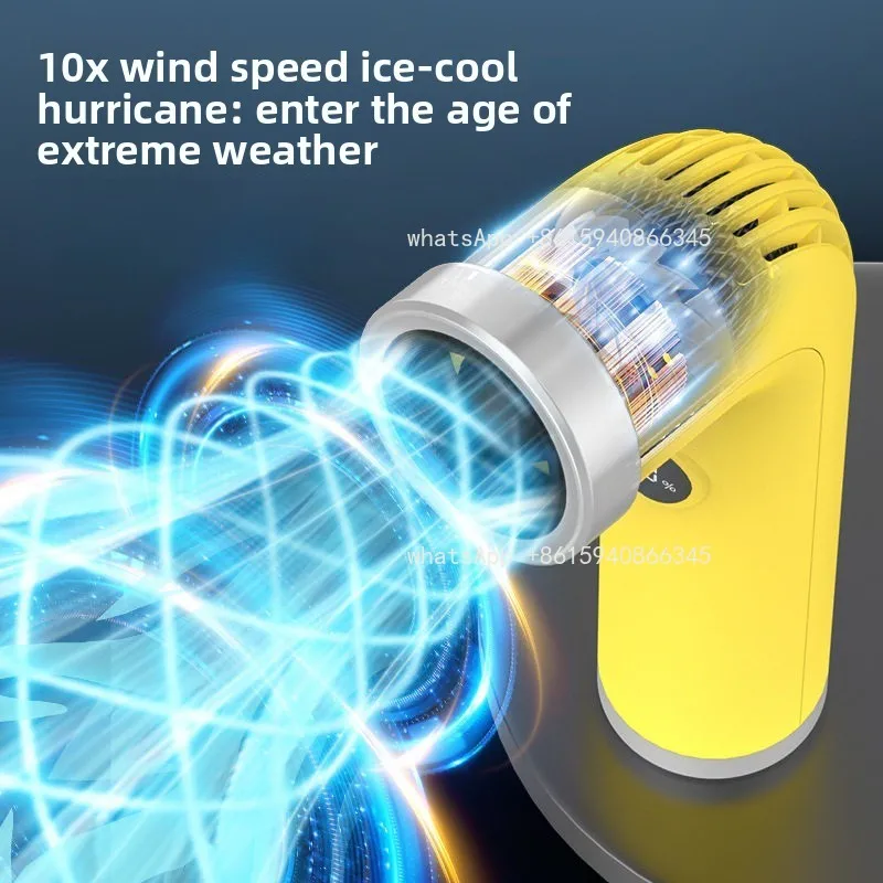 2026 new creative and fashionable bladeless high-speed turbine violent elbow handheld small fan hair dryer digital display