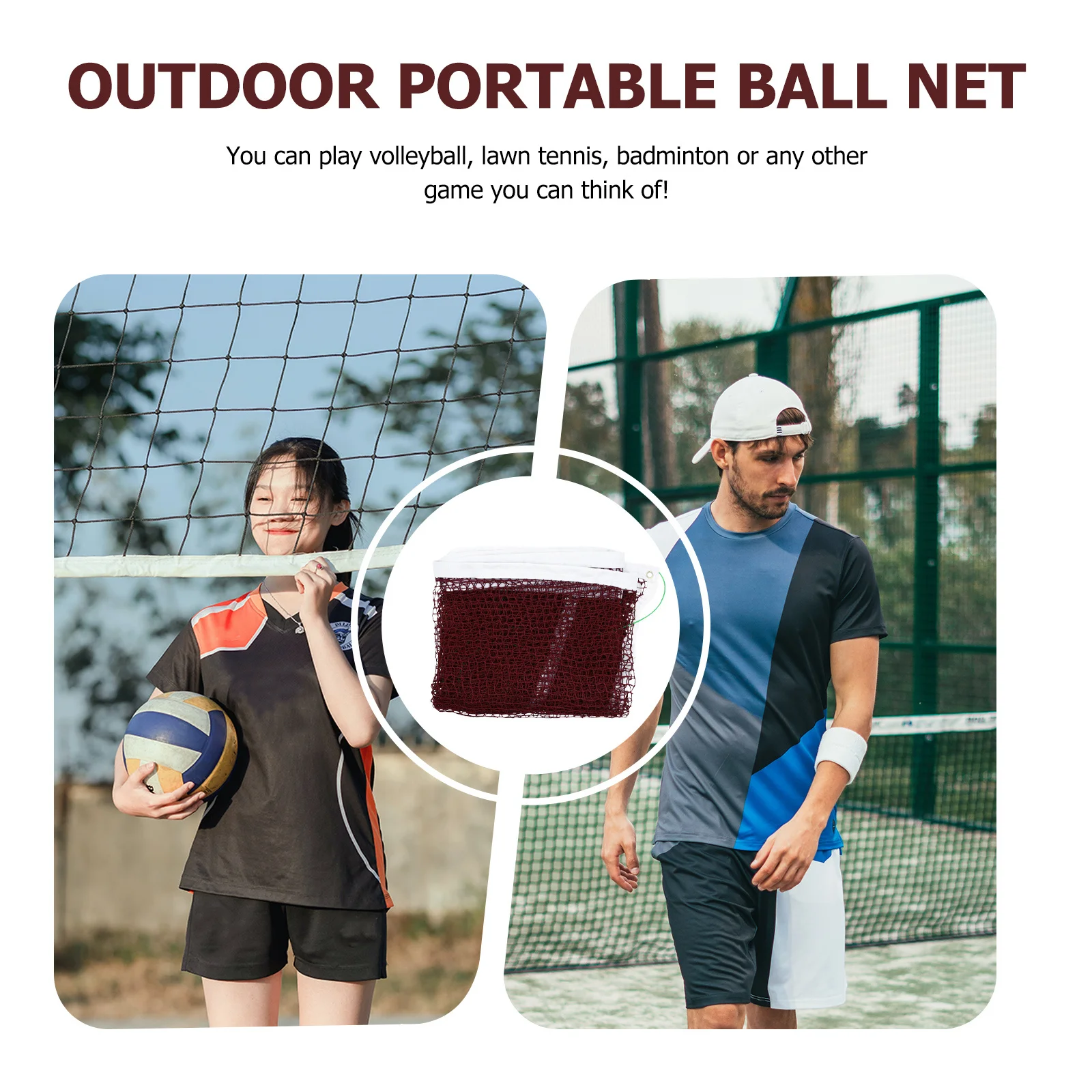 

Premium Badminton Net Portable Outdoor Beach Durable Easy Install Multi Game Use Portable Outdoor Beach Badminton Net