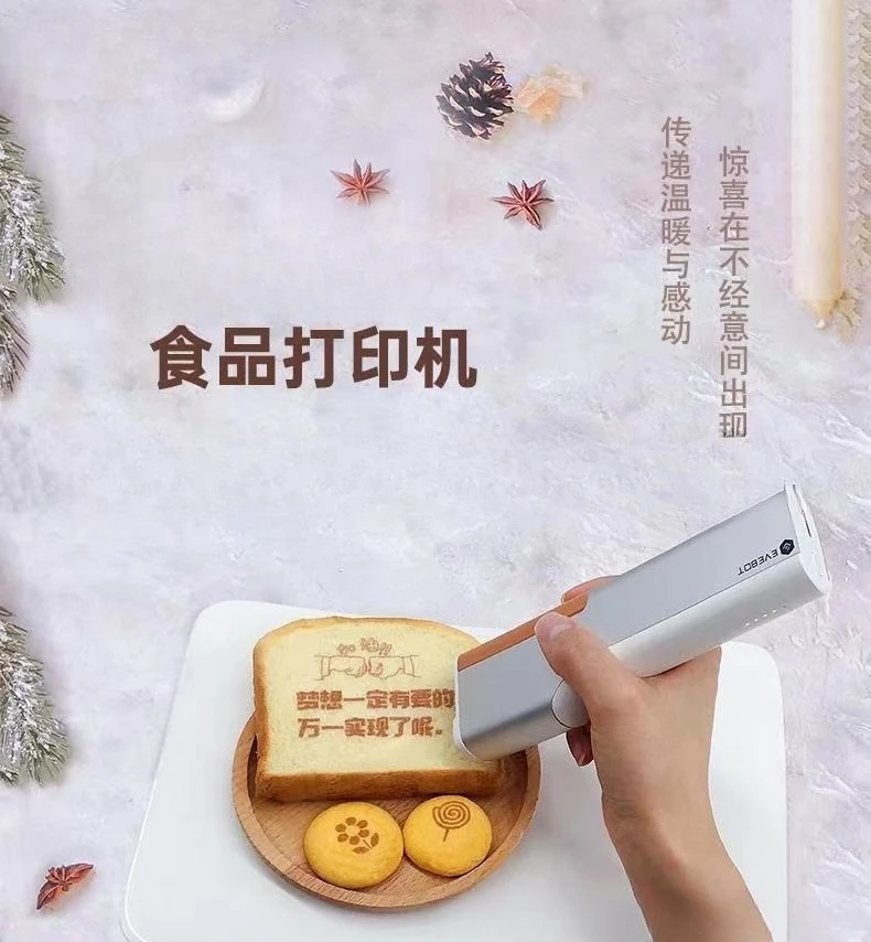 Penna per stampa alimentare, macaron per torte al caffè, stampante alimentare portatile wireless