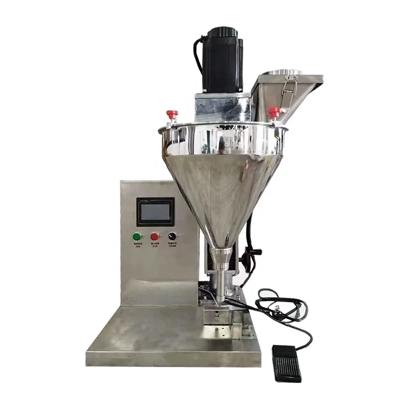 Table Top Semi-automatic Small Jar Bottle Screw cosmeti Powder Spices Filling Machine