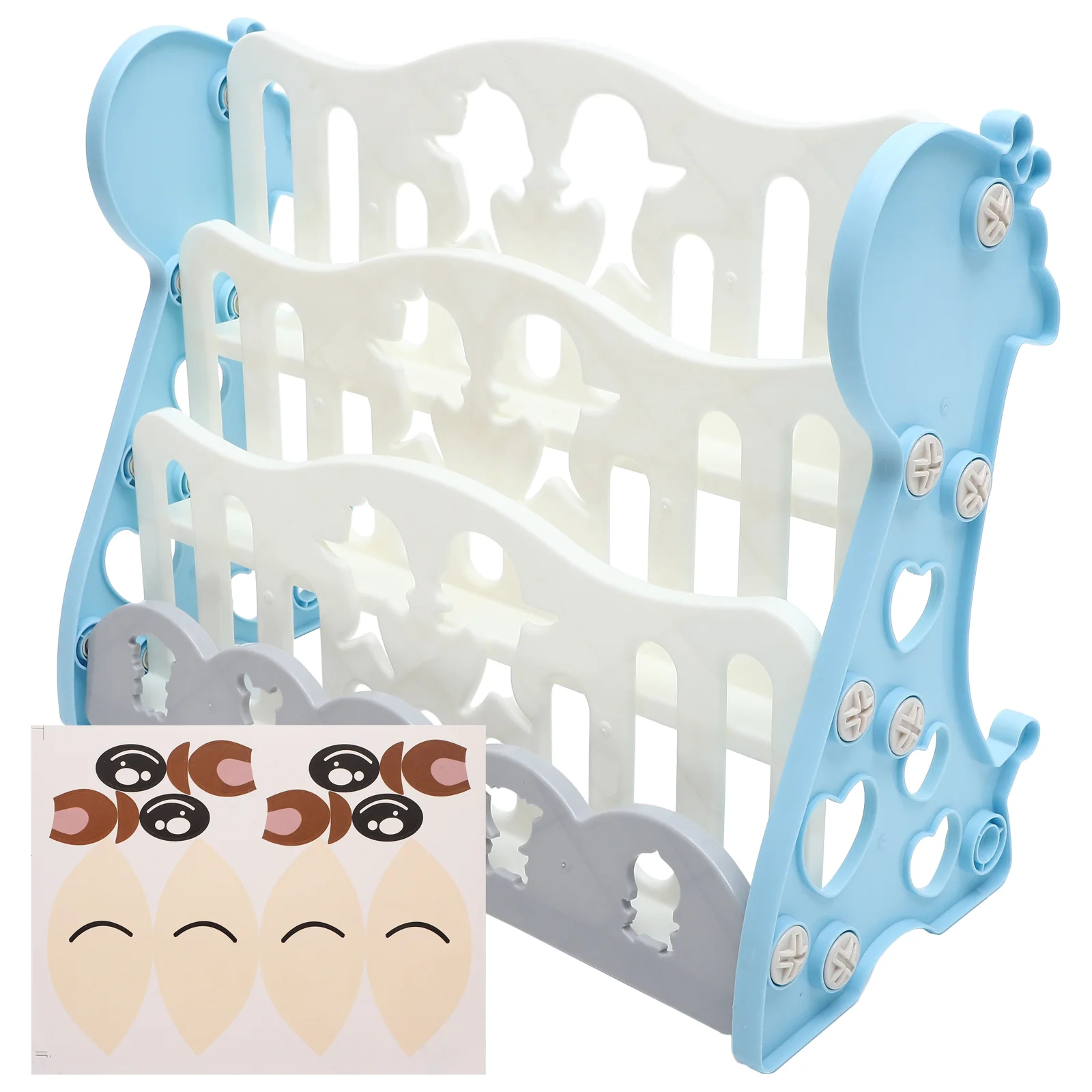 Children's Kindergarten Bookshelf Kids Bookcase Storage Desktop Rack Home Stand School Racks