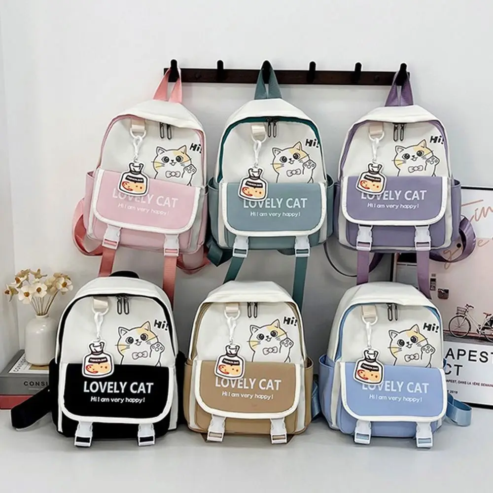 Kawaii Large Capacity Backpack Cute Cat Ultra-light Schoolbag Shoulder Bag Gift