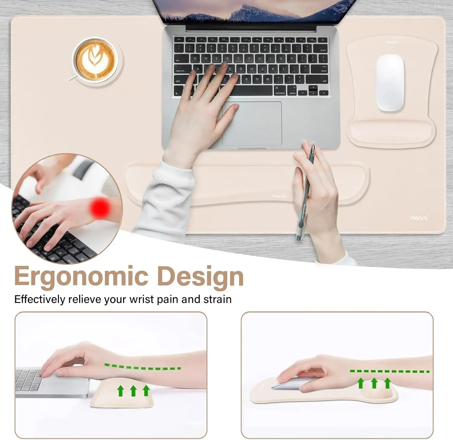 Mouse Pad Large 80*40cm Desk Pad Waterproof Non-Slip PC Computer Keyboard Gaming MousePad Soft Wrist Support for Home Office