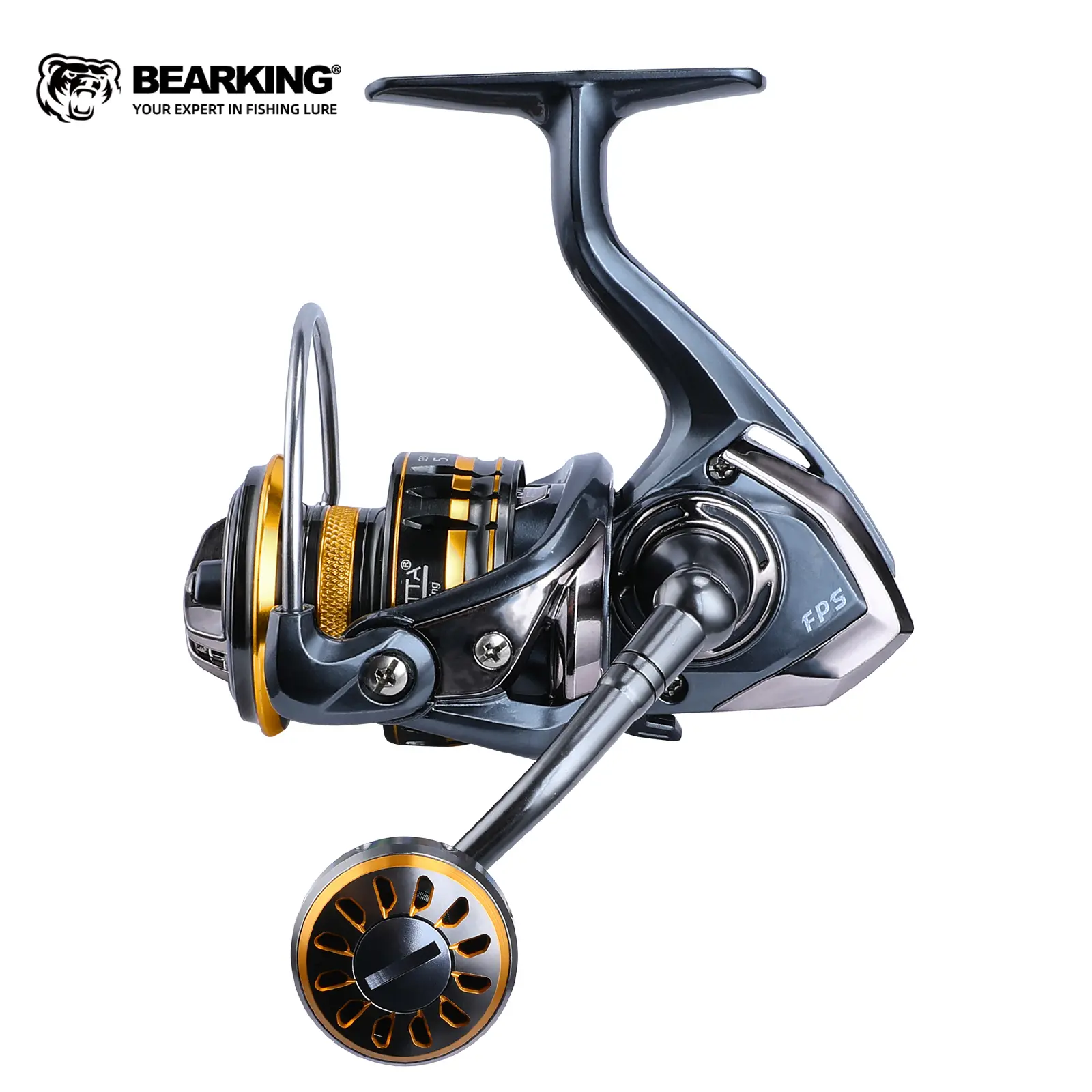 Bearking marca nova chegada carretel de pesca de água salgada fiação 1000-6000 9 + 1bb 5.2:1 arrasto máximo 12kg carretéis à prova de água