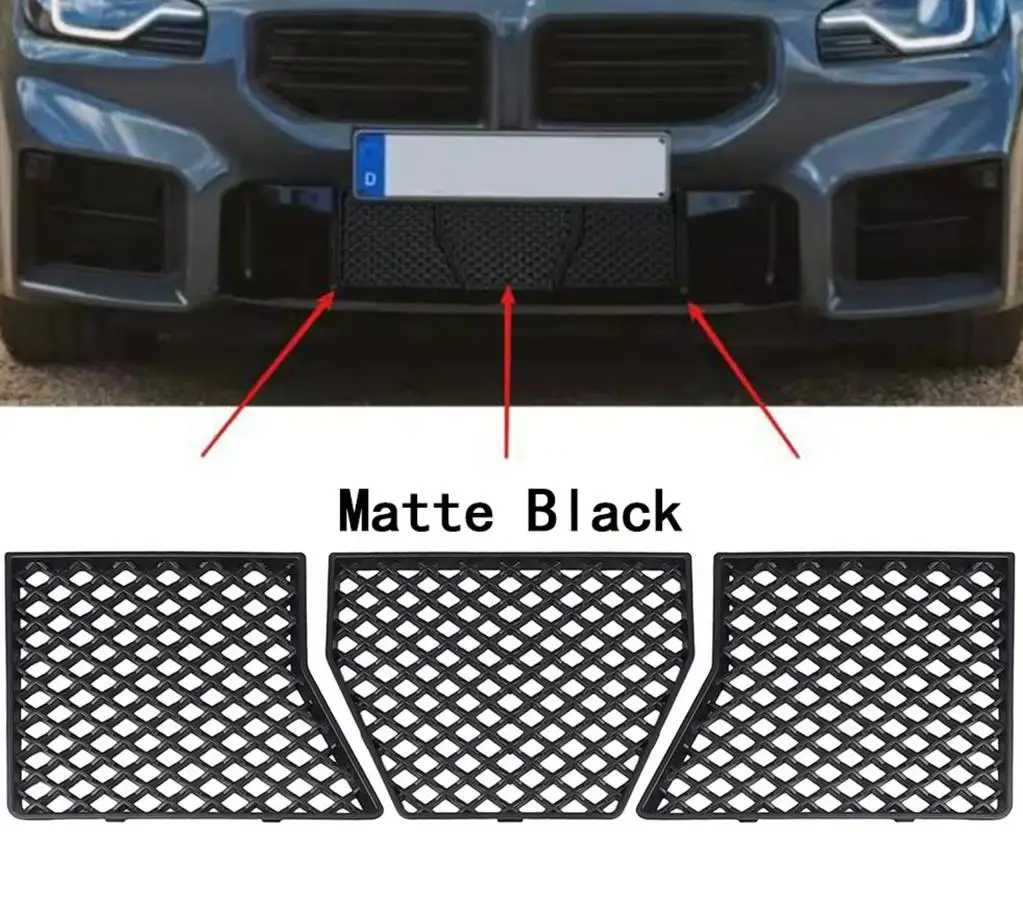 Vehicle Customization BLACK Car Front Bumper Guard Automotive Exterior Styling ABS Plastic Material Bright Black Finish