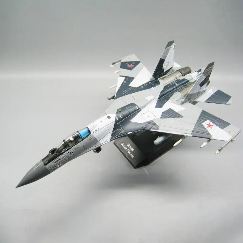 1/100 Scale SU35 Super Flanker Military Model Toy SU-35 Heavy Fighter Russia Army Air Force Diecast Metal Plane Model Toy