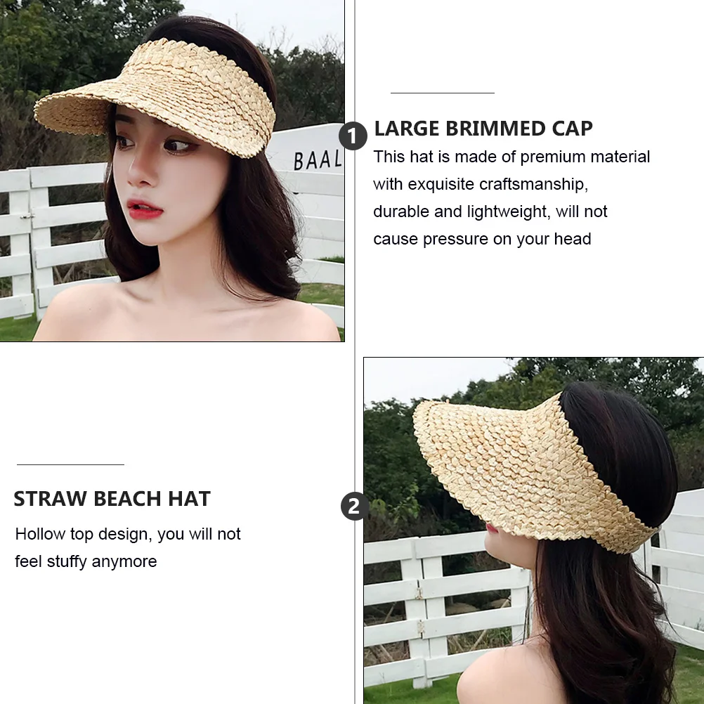

Beach Hat Large Brimmed Baseball Cap Hats for Women Fashionable Summer Sunshade