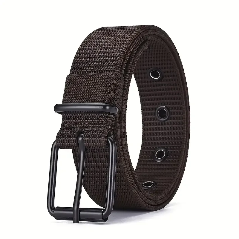 1 Stück robuster Nylon-Canvas-Gürtel für Herren – robuster taktischer Arbeitsgürtel mit stilvoller Zinkenschnalle mit Schnellverschluss für den Alltag