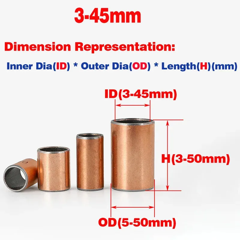 

SF-1 Composite Bearing with Embedded Solid Lubricant for Boundary Lubrication Applications ID 3 4 5 6 8 9mm