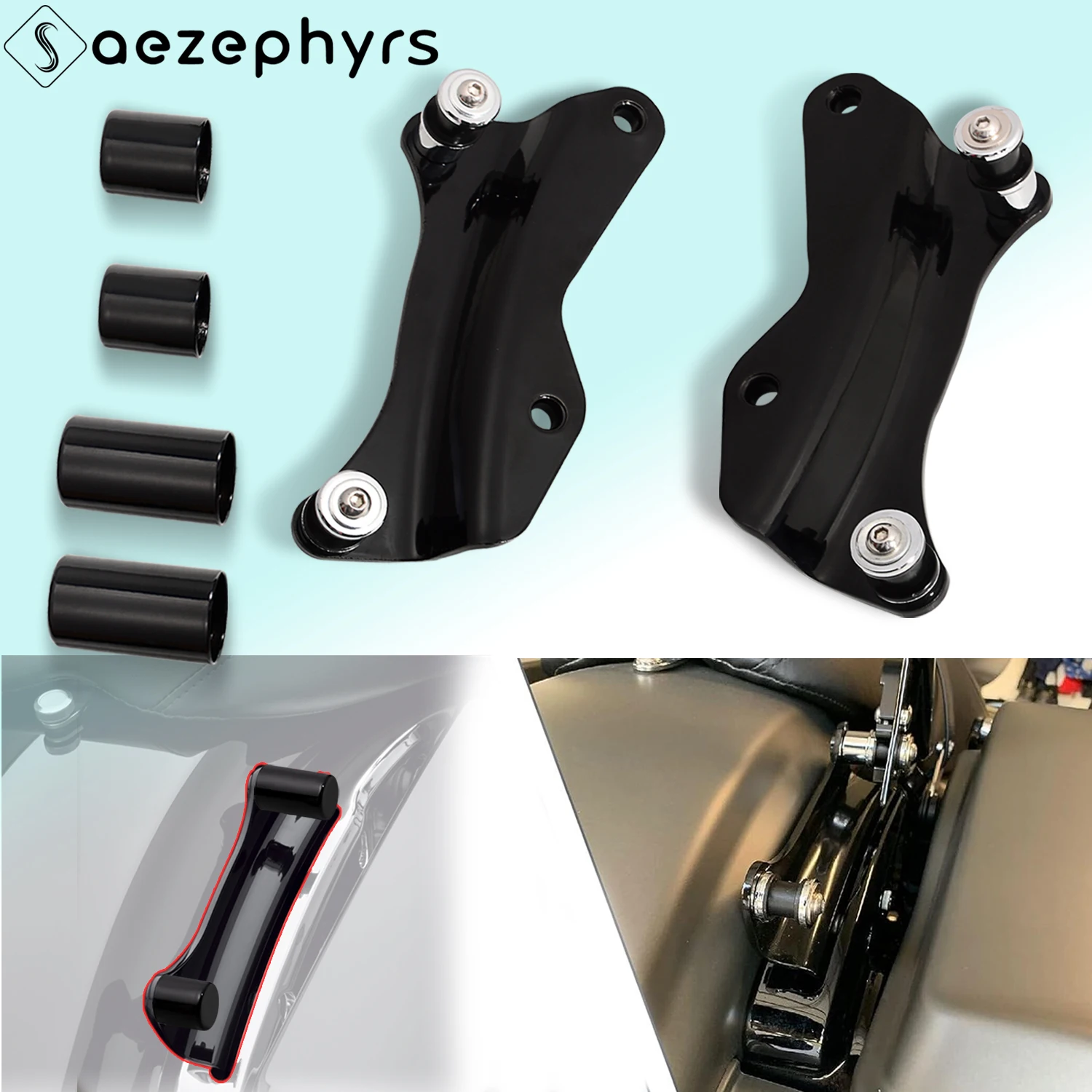 Motorcycles Rear Detachable 4 Point Docking Hardware Cover Kit for Harley Touring Electra Street Glide FLHX Road King FLHR 14-24