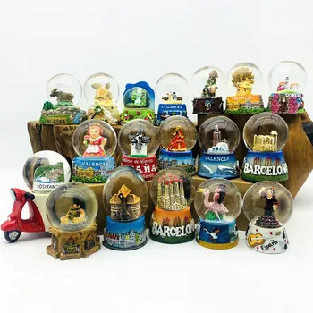 이탈리아 스페인 스노우글로브, 관광 기념품, 책상 장식 기사 