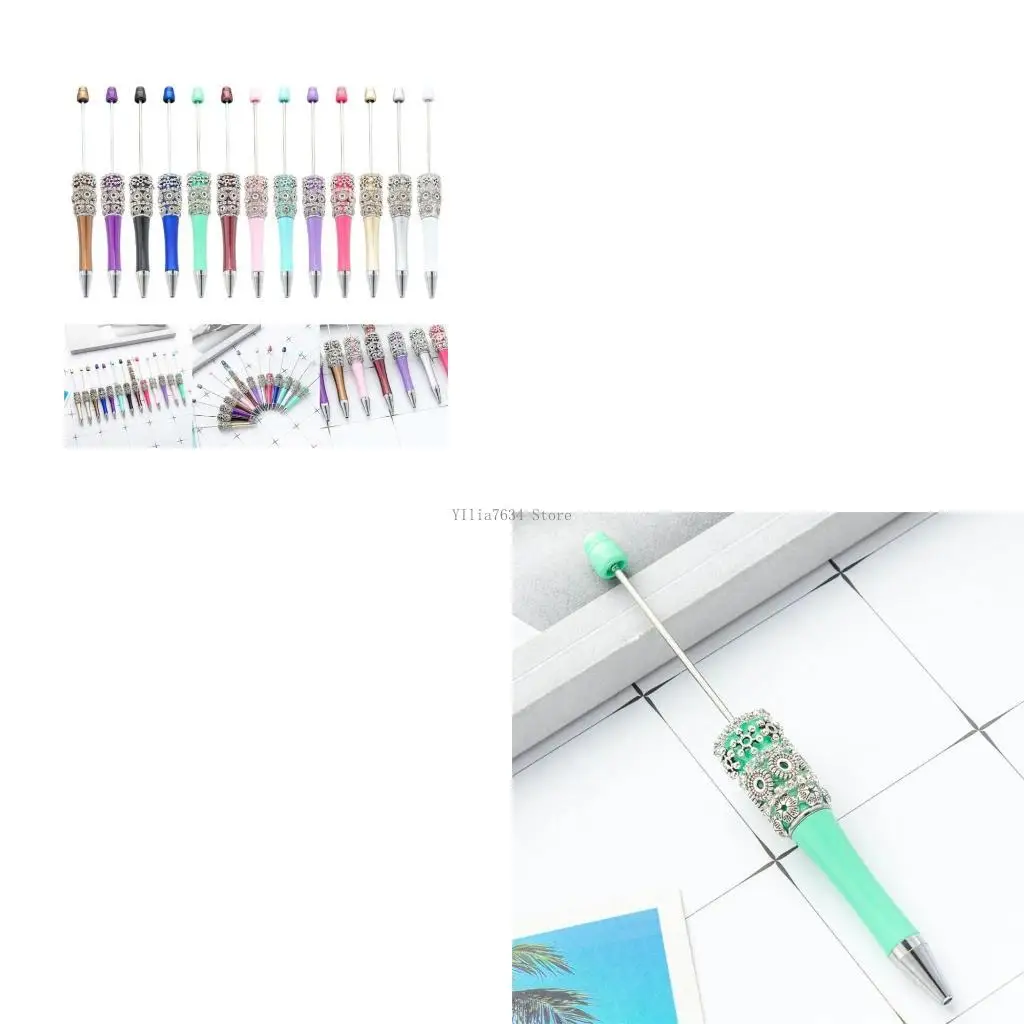 

Креативная шариковая ручка из бисера 1,0 мм, канцелярская ручка, гладкая ручка для письма, ручка для подписи, ручка из бисера,