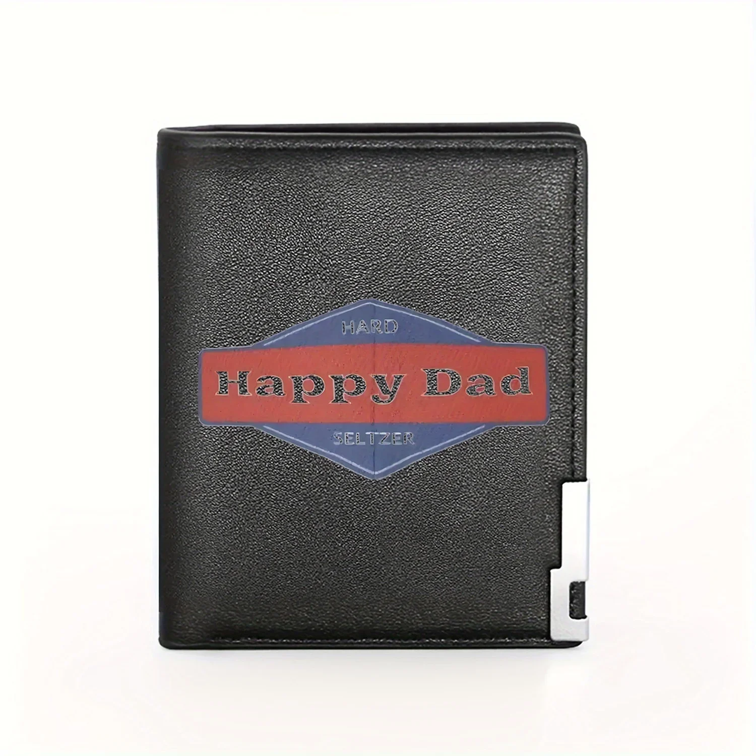 Happy Dad Hard Seltzer Business Mens Casual Elegante Simple Práctico Calidad Cartera Elegante Impresión Gráfico Creativo Navidad
