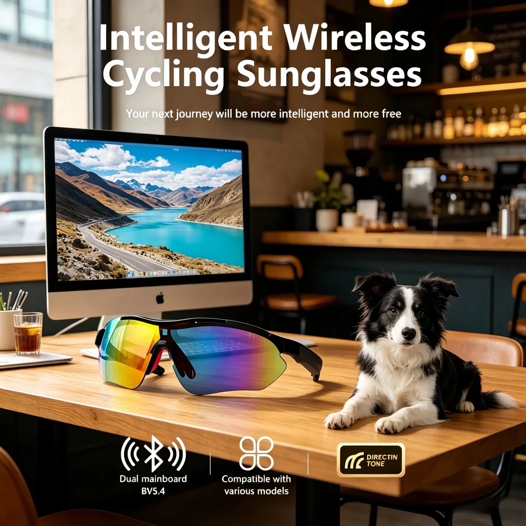 

Exquisite AI Smart Glasses Rare Cycling Bluetooth Smart Glasses Elegant Audio AI Voice Assistant Superior UV400 Protection
