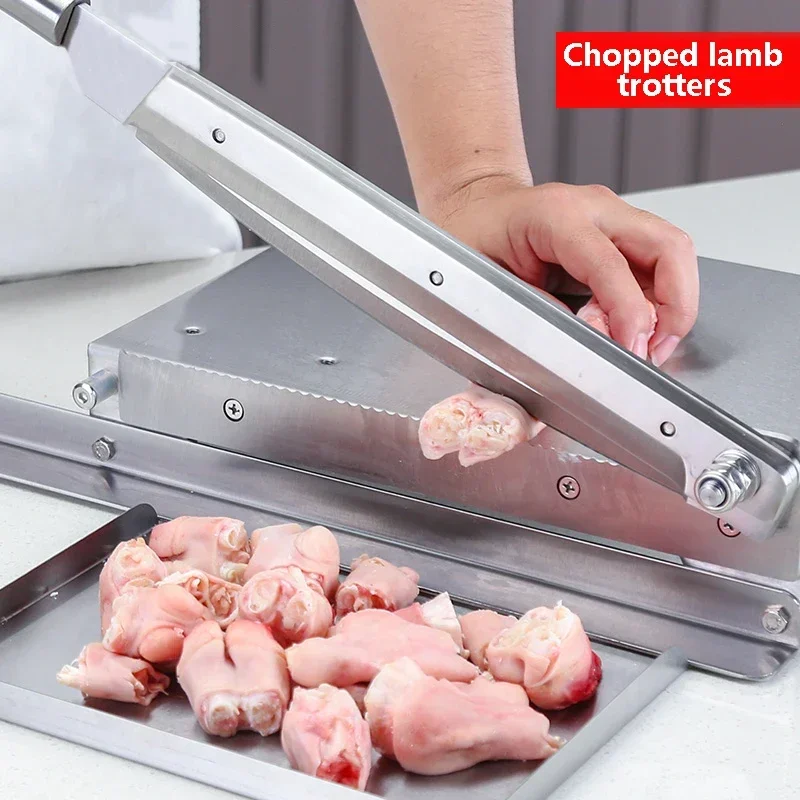 Bone Cutting Machine Household Commercial Meat Slicer Stainless Steel Bone Cutter Chicken Duck Fish Ribs Lamb Chops Guillotine