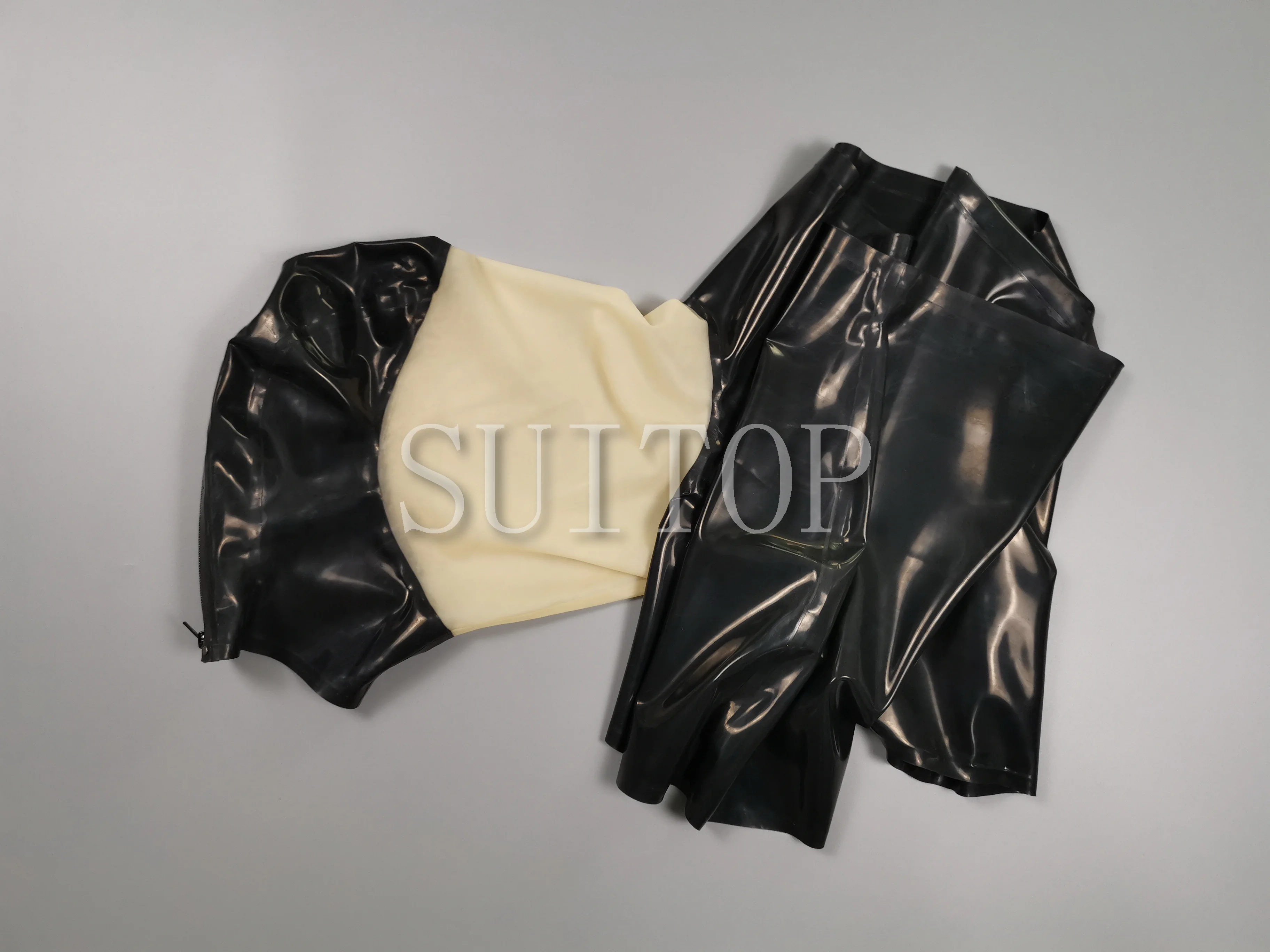 

rubber latex hoods connect shorts panties