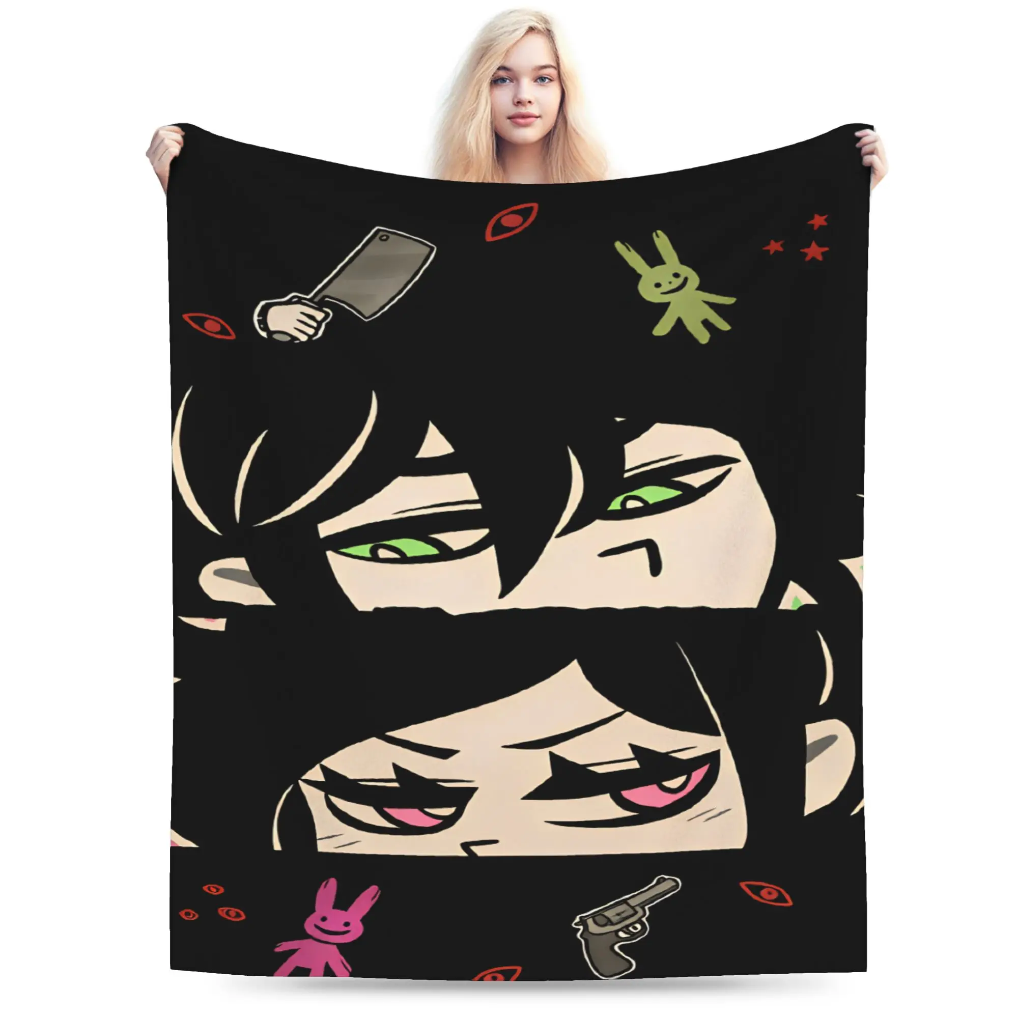 Game Characters  Andy And Leyley Bedding Throws Warm Cozy Pattern Blanket  Living Room Plane Travel Flannel Bedspread Bed Cover