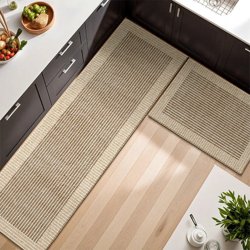 

Vintage Geometric Kitchen Mat, Indoor Rug for Bedroom Kitchen Living Room Hallway Runner, Super Soft & Smooth, Non-Slip Backing