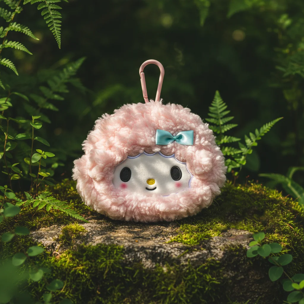 Genuine Sanrio My Sweet Piano Plush Coin Purse Keychain Kawaii Sheep Earphone Bag Mini Storage Pouch for Girls Gift