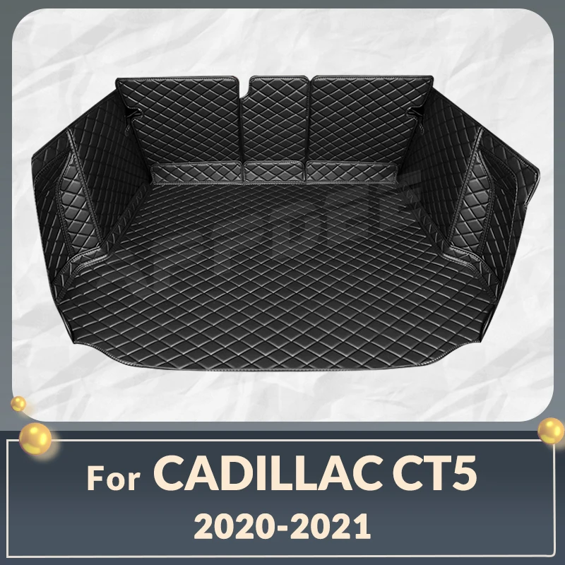 

Auto Full Coverage Trunk Mat For Cadillac CT5 2020 2021 Car Boot Cover Pad Cargo Liner Interior Protector Accessories