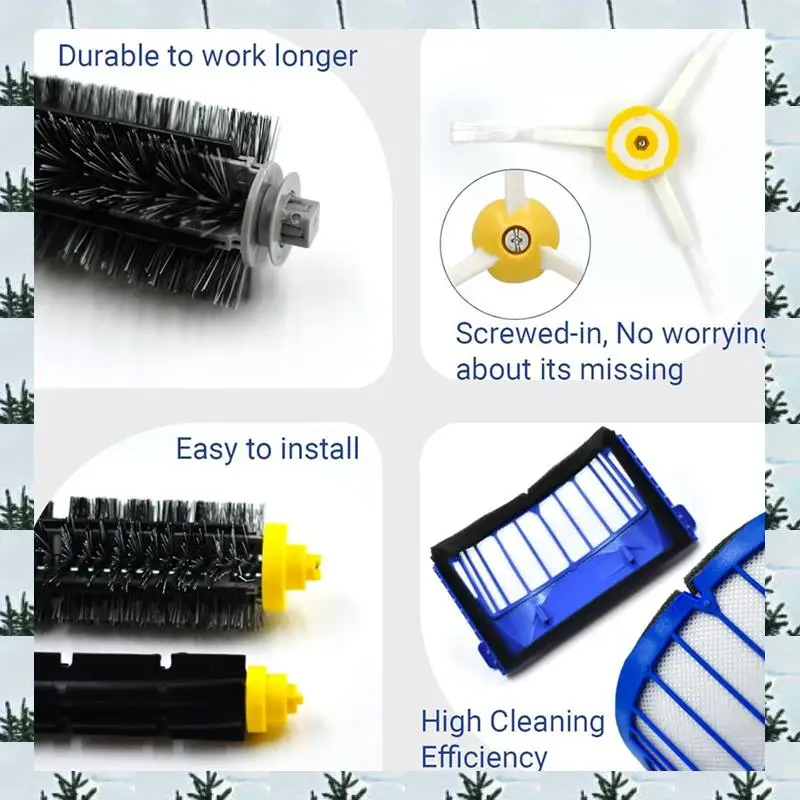 

ABLG For Irobot Roomba 600 Series 694 692 690 695 680 660 665 651 650 620 Vacuum Cleaner Parts Main Side Brush HEPA Filter