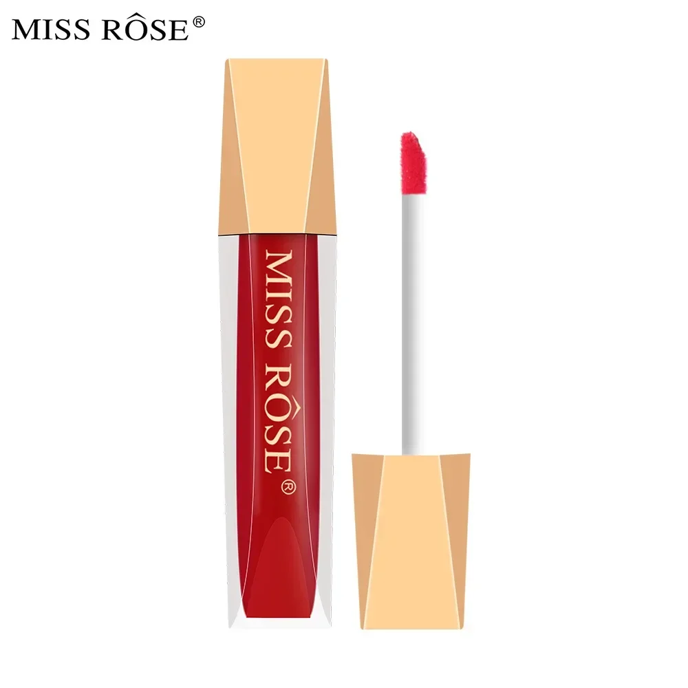 Miss Rose 16 Color Long Lasting Waterproof Velvet Matte Lip Glaze Lipstick Makeup Non-Stick Glitter Lip stick Lip Gloss Cosmetic