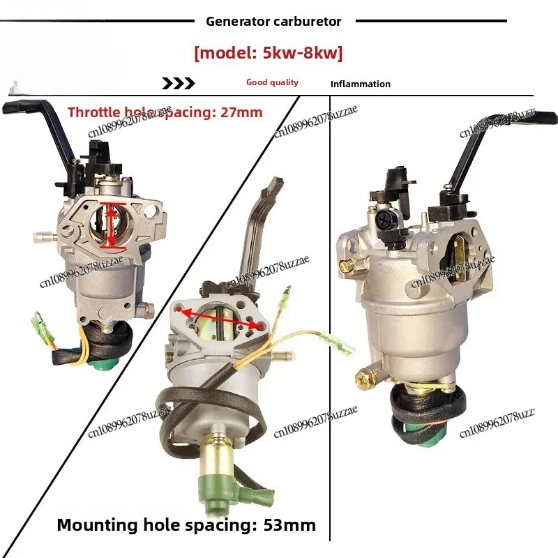 أجزاء مولد البنزين 6500 5 KW 8/6.5 KW المكربن 188 190F 192F المكربن اليدوي