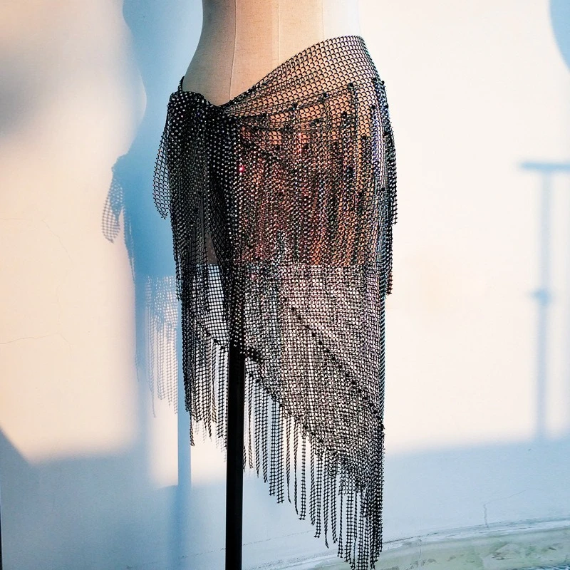 

Adult Belly Dancing Hip Scarves Belly Dance Elegant Performance Accessories Women Triangle Scarf Tassel Belt Buttocks