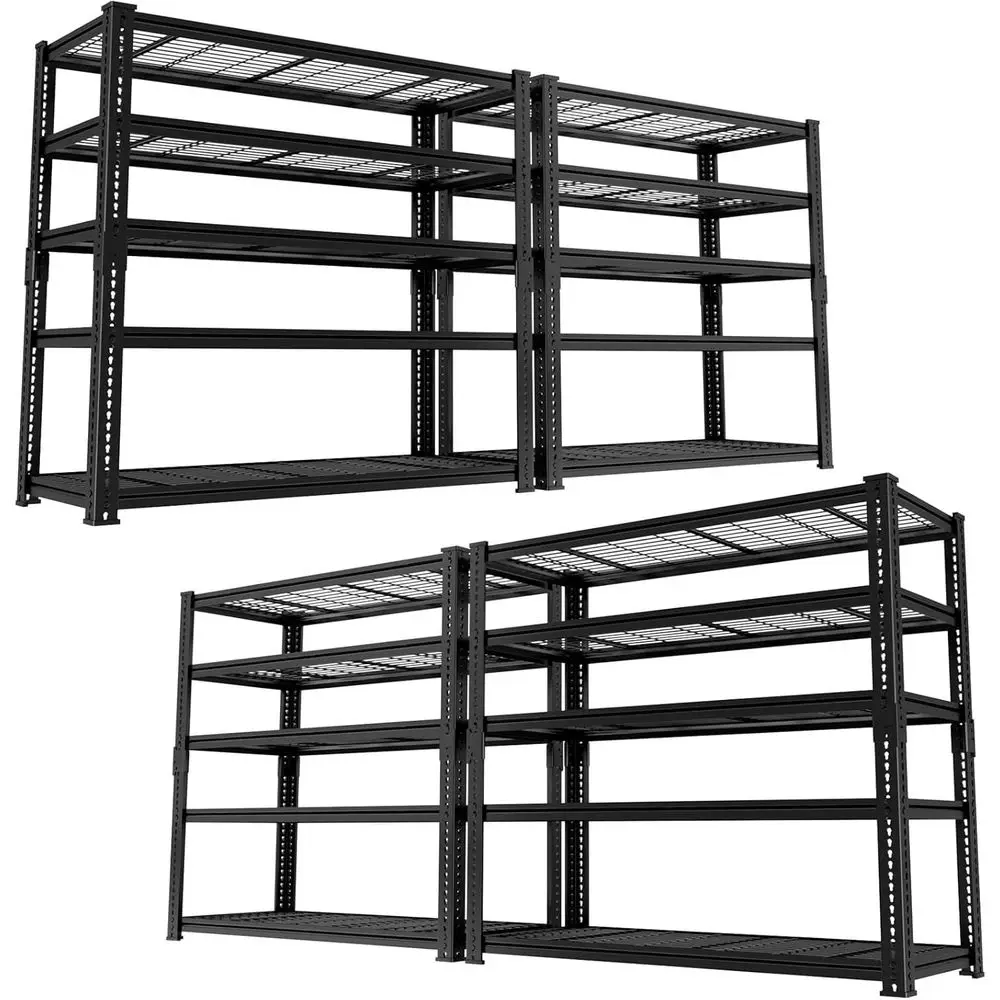 

5-ярусный регулируемый металлический стеллаж повышенной прочности, 60 дюймов (длина) x 24 дюйма (ширина) x 78 дюймов (высота), грузоподъемность 3300 фунтов, для хранения вещей или использования на кухне