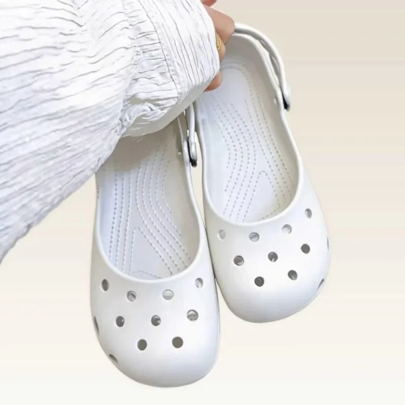 Damen-Loafer mit perforierter Sohle, weich gepolsterte Ballerinas, bequeme, rutschfeste Damenschuhe für den Alltag, geeignet für Spaziergänge am Strand. – Detail 9