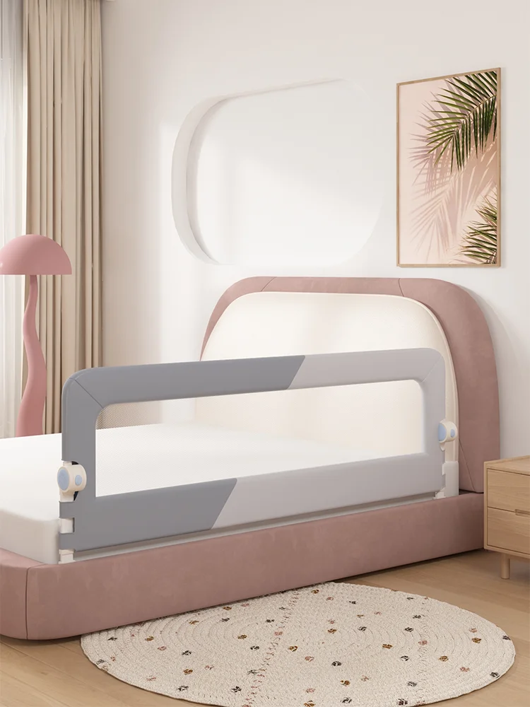PANGDUBE 1 Stück Babybett-Sicherheitsgeländer, höhenverstellbar, Nachttischzaun, kindersichere Barriere für Kinderbett, schraubenfreie Installation