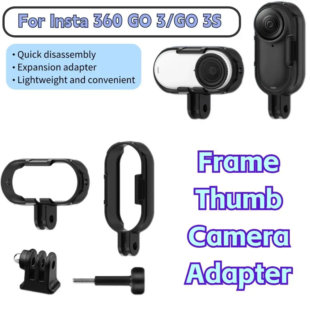 

For Insta 360 GO 3/GO 3S Frame Thumb Camera Adapter With Screw Action Mount Rabbit Cage Protective Shell Accessories