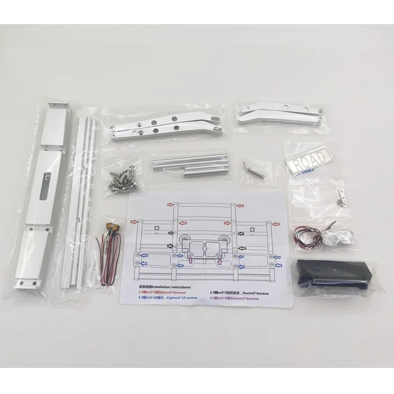 RC 1/14 Metall-Schutzgitter für die vordere Stoßstange für Tamiya Hydraulikbagger, Lader, Muldenkipper für SCANIA, MAN, VOLVO, DIY-Teile – Detail 6