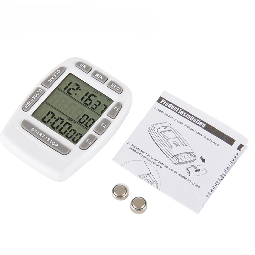 

Plastic Kitchen Timer Portable Stylish Lightweight White For Baking Cooking Eggs Pancakes Cookies Cakes Home Use Timer