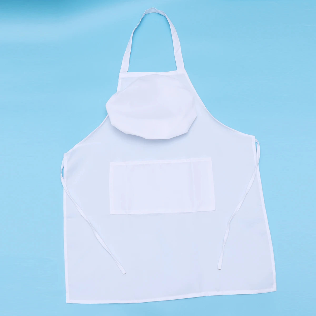

4pcs Chef Hat Set Sleeveless Cooking Apron For Adult Kitchen Bbq Waiter Apron With Pocket Long Strap Lightweight Easy