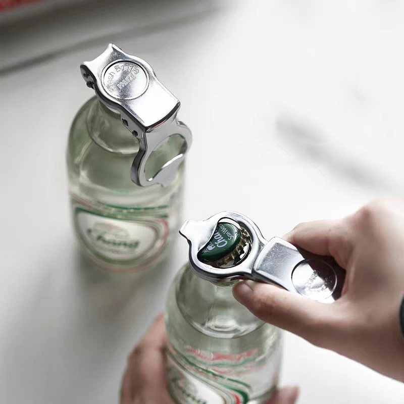 

Multifunctional Bottle Opener With Sealed Lid Stainless Steel Labor-Saving Beer Opening Kitchen Tool For Home Cocktail Set