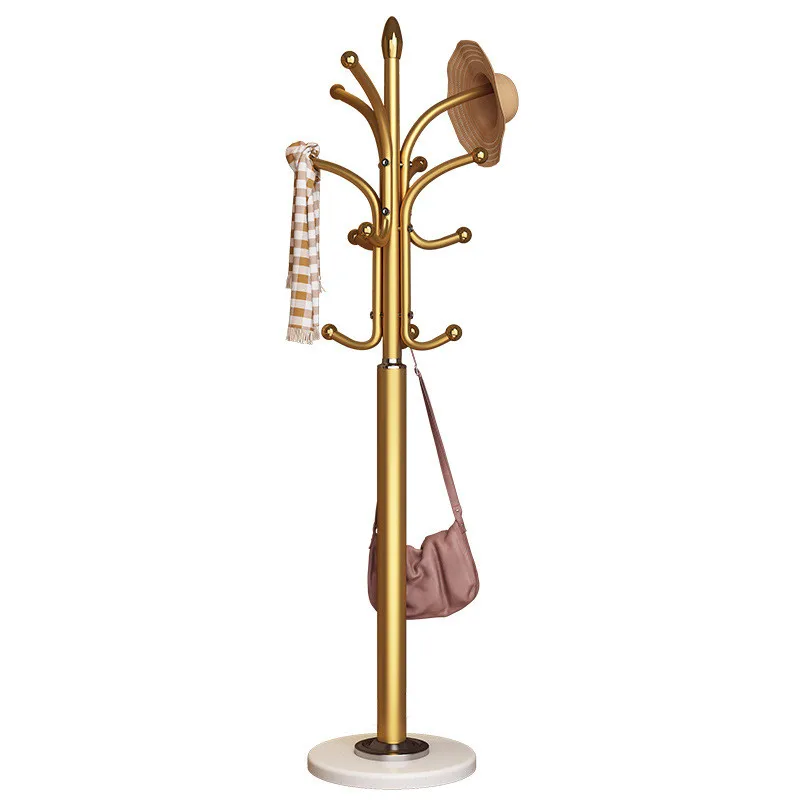 شماعة ملابس عمودية مثبتة على الأرض مصنوعة من الحديد وقضيب واحد لمدخل غرفة المعيشة وغرفة النوم ومنظم تخزين للاستخدام المنزلي