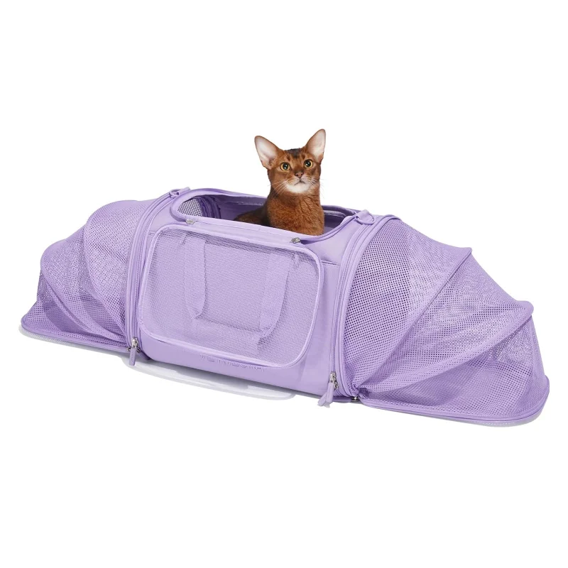 

Expandable Cat Tote Bag Suitable for Small to Medium Puppies Soft Face Pet Carrier Airlines