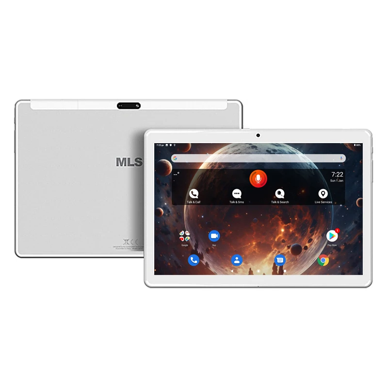 Tipo-C Tablet PC per telefono Android 9.0 3G/4G da 10,1 pollici 3 GB + 32 GB 1280 * 800 IPS MTK9863 Octa Core CPU 5000 mAh Schede Sim * 1