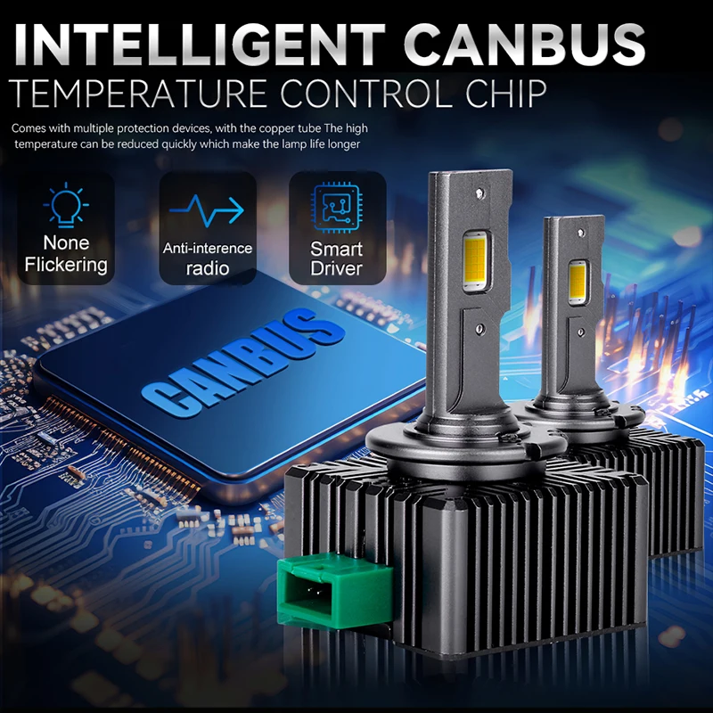 D1S D2S D3S D4S LED Car Headlight Canbus 6000K 1:1 D5S D8S HID Auto Bulb 9570 30PCS CSP Chip D1R D2R D3R D4R Lamps Plug&Play 12V - view 2
