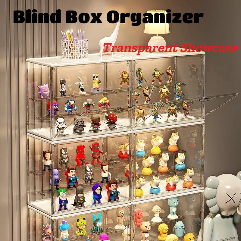 1PCS Clear Acrylic Blind Box Display Storage for Pop Mart LEGO Collectible Figures - 30*17.9*24.6cm Large Size - view 3