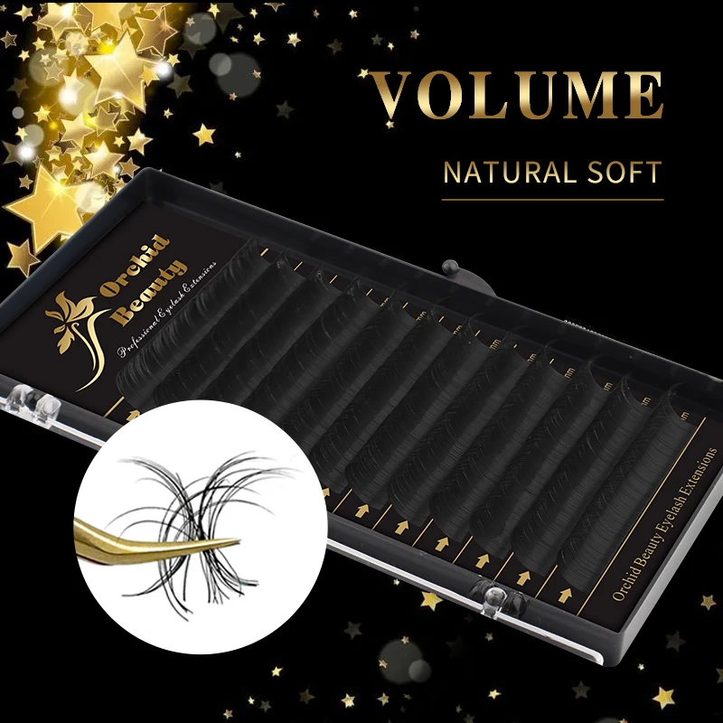 

Orchid Beauty 8-15mm Classic Eyelashes Extensions Fluffy Eyelash Extension Premium Individual Lashes Extensions All Size Cilios