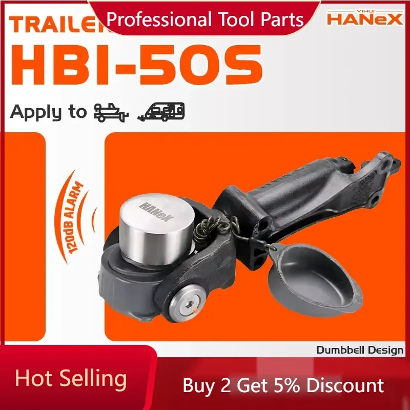 HANEX Robust 304 Stainless Steel Proof Trailer Coupler Outdoor Anti-Theft Security