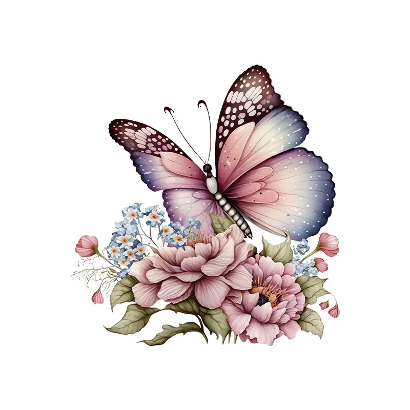 Bathroom Flower Toilet Art Wall Stickers DIY Removable Butterfly Wall Decals Self-Adhesive Wall Wallpaper Bedroom Home Decor