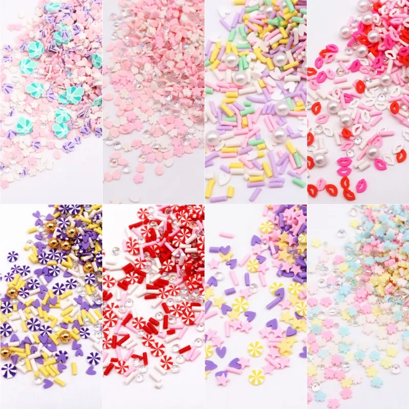 5mm Mixed Candy Flower Slices Polymer Hot Clay Sprinkle Scrapbooking Nail Art Decoration DIY Crystal Slime Filling Accessories