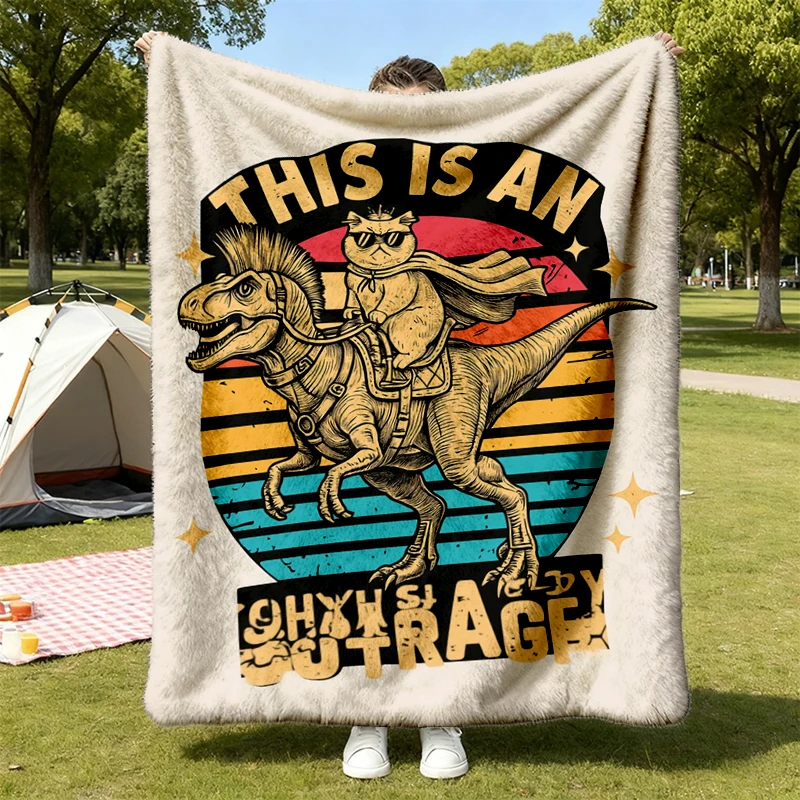 This Is An Outrage Flannel Blanket, Princess Donut Cat Throw, Dungeon Crawler Carl LitRPG Gift