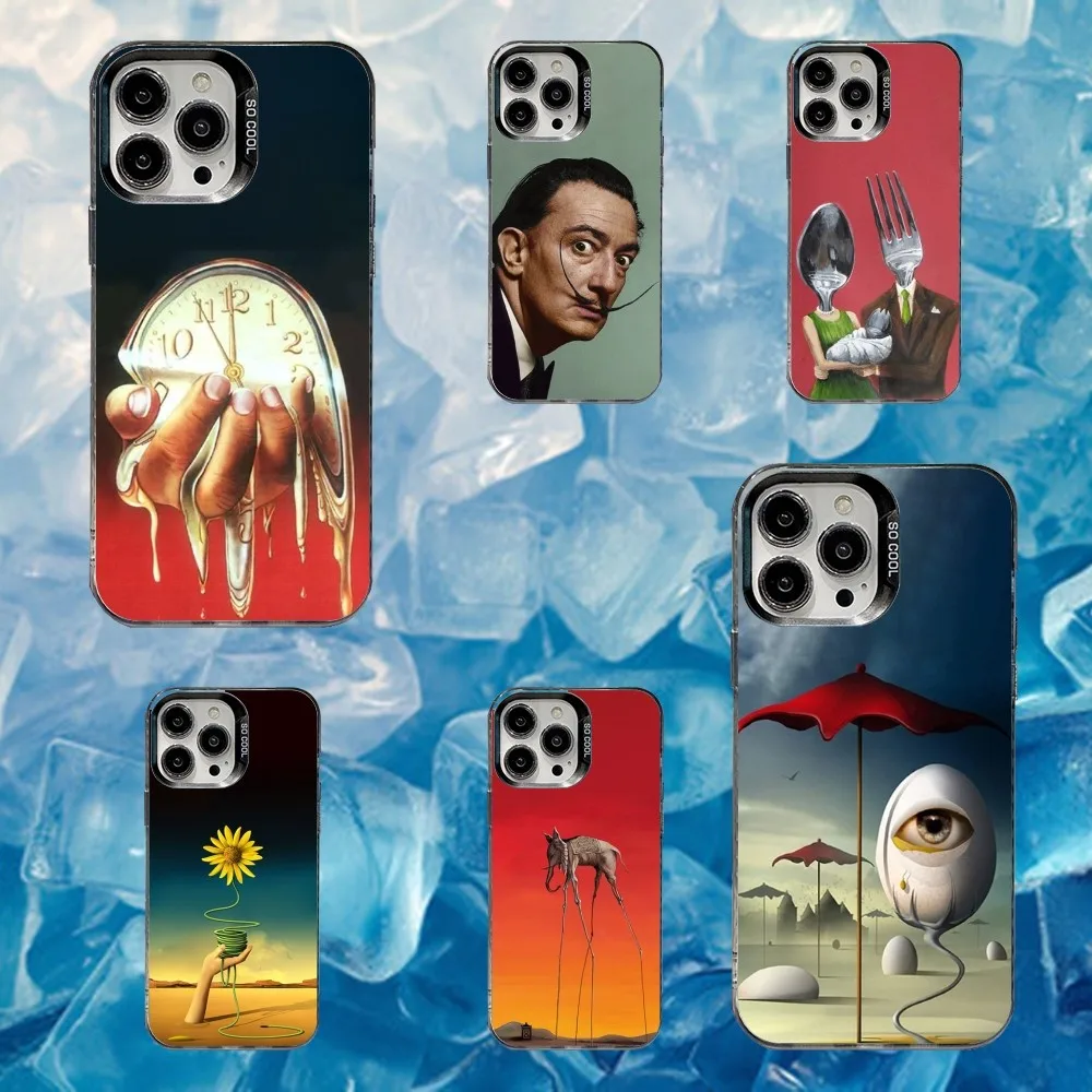 

S-Salvador D-Dali Art Phone Case For iPhone 16,15,14,13,12,11,Mini,Pro,SE,MAX White Matte Shockproof Cover