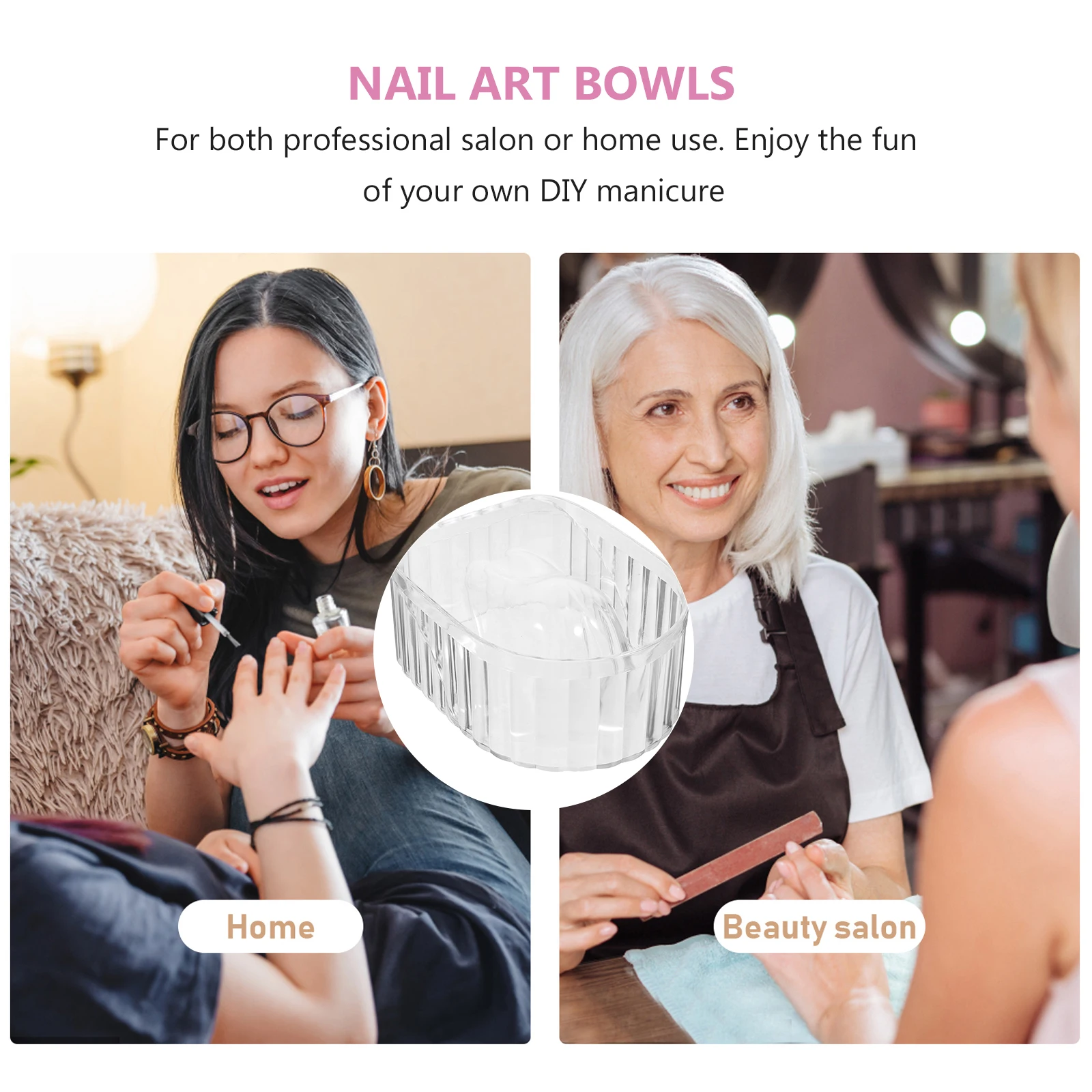 Acryl Hand Schüssel Maniküre Spa Gel Nagellack Entferner Nagel Einweichen Schüssel Schalen Salon Heimgebrauch Nail art Schalen Liefert