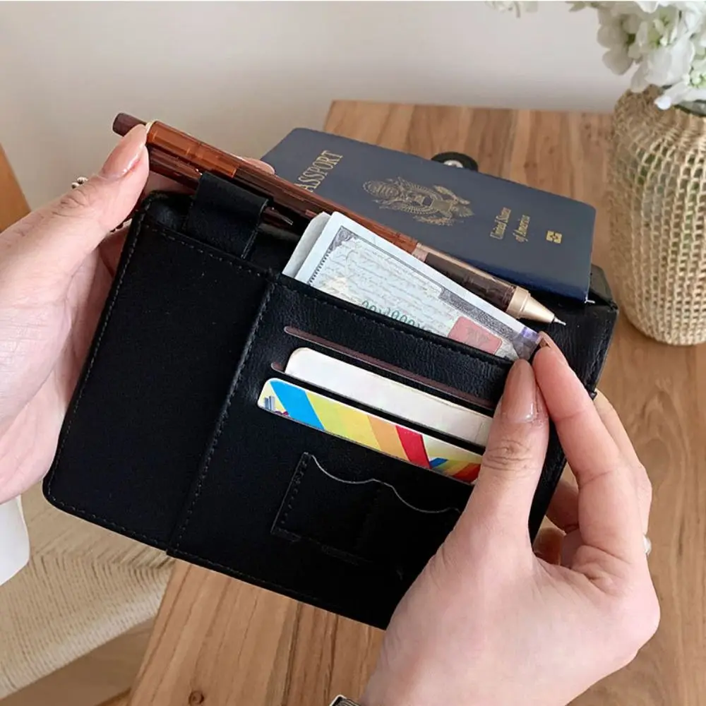 

Держатель для карт из ПУ, чехол для паспорта, органайзер для билетов, дорожный кошелек для посадочных талонов, футляр для карт, обложка для паспорта, сумка для хранения карт, женская.