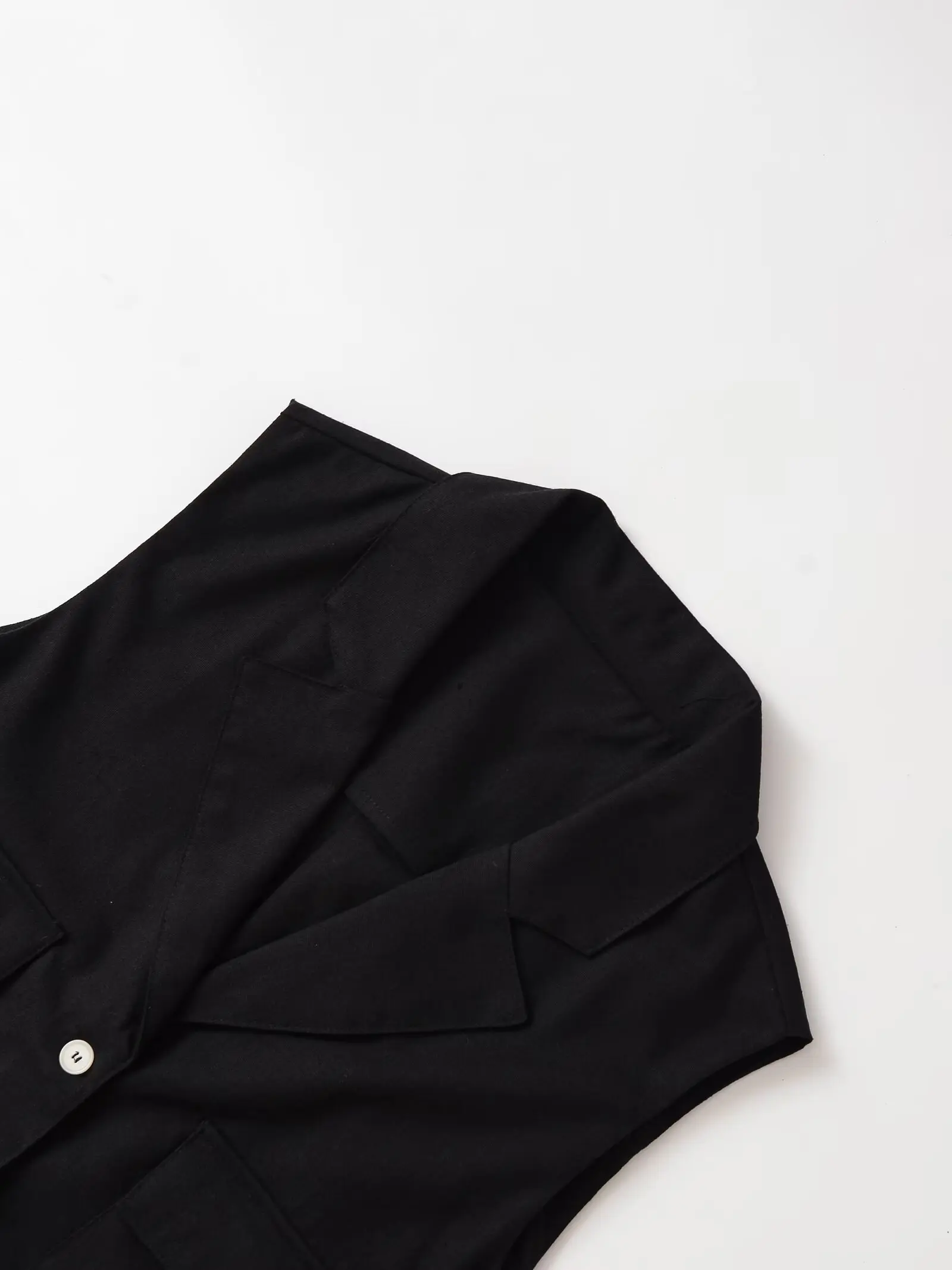 YY0362 ZA25 Summer New Women's Fashion European and American Style Versatile Solid Color Button Suit Collar Vest 2373709